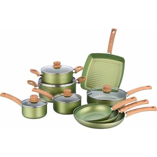 Cheap Price 14 Pcs Die Cast Non-Stick Aluminum Cookware