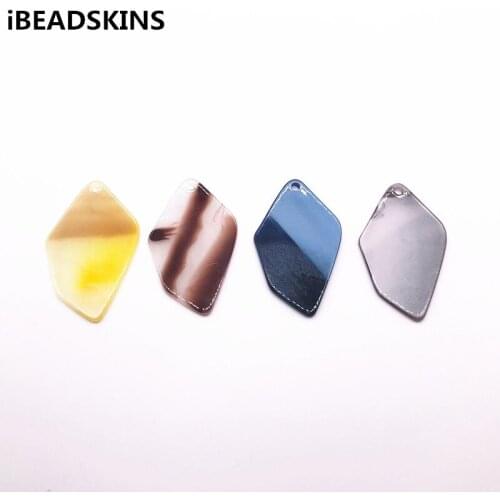 New arrival! 56x34mm 50pcs Acrylic leaf-shape charm for earrings accessories/Earring parts Earring handmade jewelry DIY making