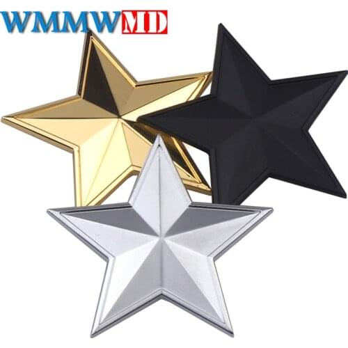 New 3D Metal Pentagram 3D Emblem Badge Car Fender Side Tail Body Sticker for JEEP Wrangler Liberty Grand Cherokee Car Styling