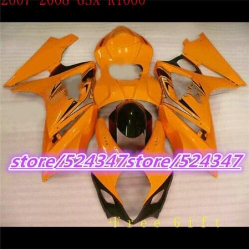 Fairings Fit for GSXR-1000 K7 Year 2007 2008 GSXR1000 07 08 ABS Motorcycle Fairings Kit Bodywork orange Fairings sets