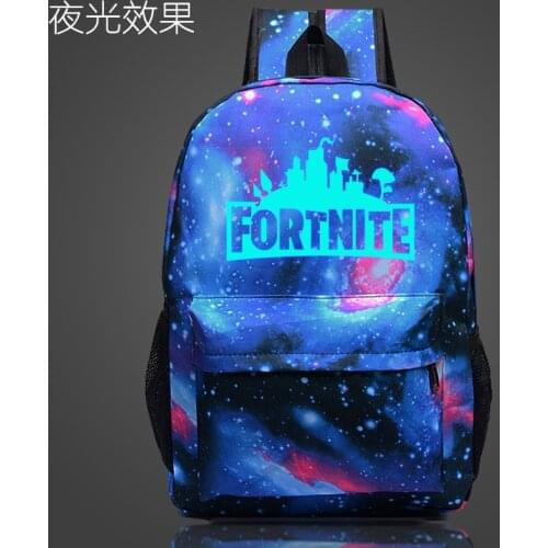 Brand Fortnite Woman Men Backpack Luminous Harajuku Black Travel Bag Korean Version Designer School Bag Teenager School Bag