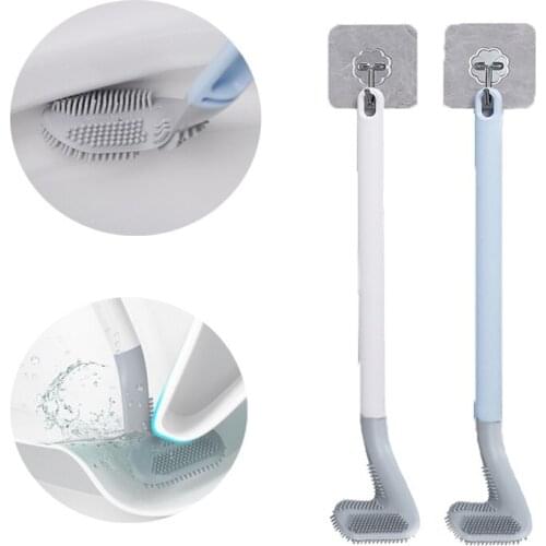 TPR Silicone Bristles Toilet Brush Cleaning Brush for Bathroom Storage and Organization Bathroom Cleaning Tool 2021 New