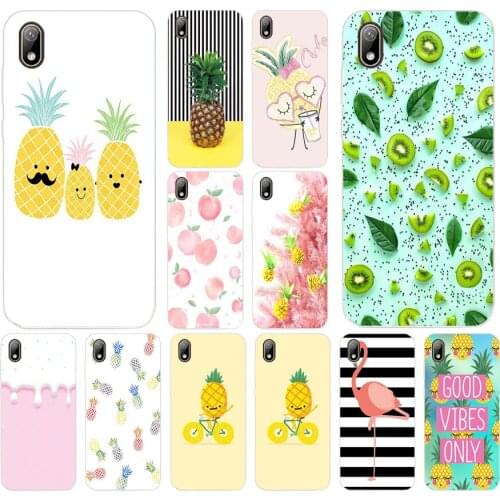 55 Pineapple Silicone TPU Protective Cover Phone Case On Case For Huawei Y5 Y6 Y7 Prime 2019 Case Soft