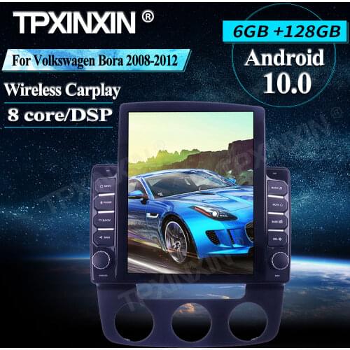 Tesla Style For Volkswagen Bora 2008-2012 Android 10 Car Radio 128G Wireless Carplay Stereo Receiver Car Radio player Radio IPS