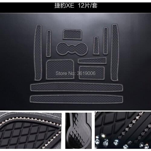 TOMMIA For Jaguar XE Non-slip Interior Door Slot Rubber Door Pad Cup Mat Door Gate Slot Door Groove Mat