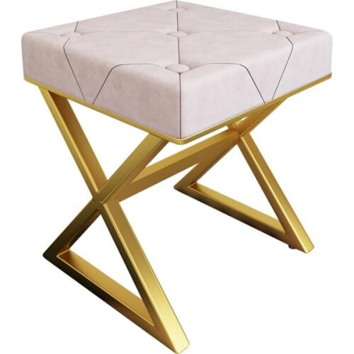 North gdeilipo dressing stool fashion wrought iron stool fabric change shoe bench bedroom dressing table chair nail makeup stool