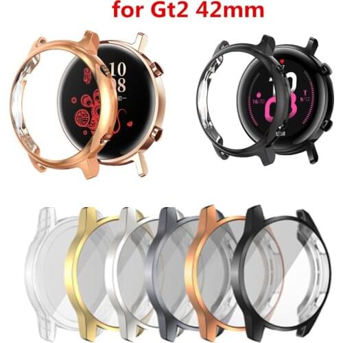 2in1 Screen Protector + Case for Huawei watch gt2 gt 2 42mm bumper Protector HD Full Cover Screen Protection Coque