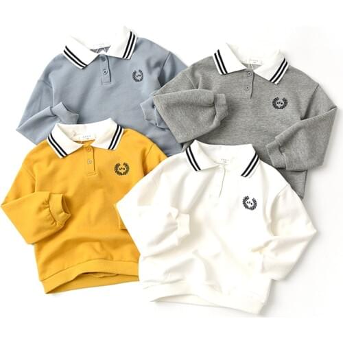 2019 Autumn Children Long Sleeved T-Shirt School Girls Boys Hoodie T Shirt Cotton Kids Tops Casual Tees RT173