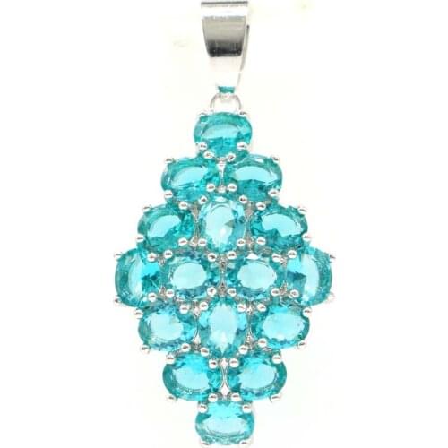 30x18mm Anniversary Silver Pendant for Women Delicate Fine Cut Created Orange Spessartine Garnet White Cubic Zircon Dating