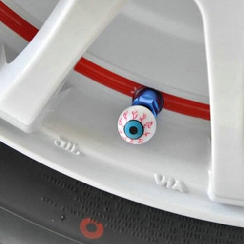 4pcs/lot Eye Ball Car Bike Moto Tires Wheel Valve Cap Cover Car Styling for Audi Ford Bmw VW Jeep Honda Toyota skoda