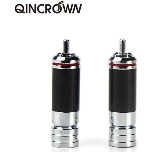 4PCS Plated RCA Audio Connector with Solderless Lock