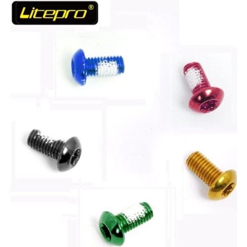 6/12 Pcs Bicycle Brake Disc Brake screw M5*10 Brake Flange Bolt For Folding Bike Road Bicycle MTB Black Green Gold Blue Litepro