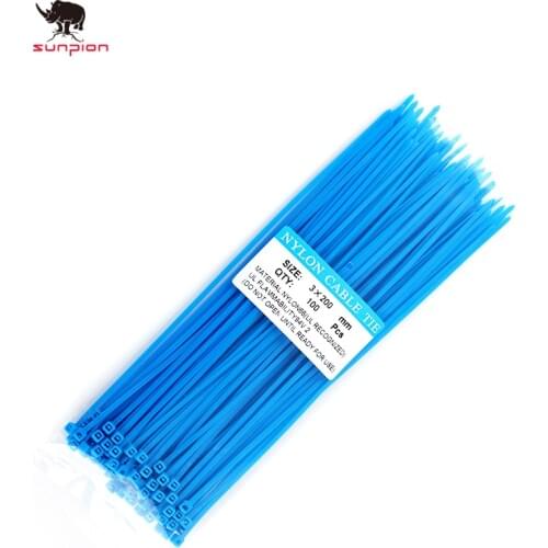 3D printer accessories 100pcs / bag 5 Color 3mm x 150mm Self-locking 3D printer Nylon Wire Cable zip Cable Ties