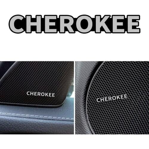 Car Styling Aluminum Emblem Badge For jeep cherokee Car Speaker audio stickers Decal Decoration