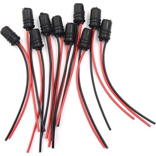 10 Pcs W5W T10 Light Bulb Socket Holder Fit for Cars Trucks Boats Soft Rubber Connector Extension Accessories