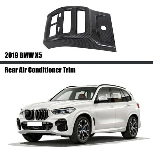 For BMW X5 2019 2020 2021 Car Styling Rear Air Condition Vent Outlet Frame Cover Trim ABS ChromeTrim Stickers Car Decoration