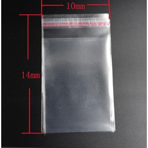 FLTMRH Multi Size Option Clear Transparent Seal Opp Plastic Bag Packages Adhesive Bag Resealable Poly Material