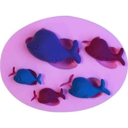 Dolphin Silicone Mold 3D Fondant Soap Chocolate Candy Molds Sugarcraft Cake Decorating Tools Kitchen Baking Molds 2971