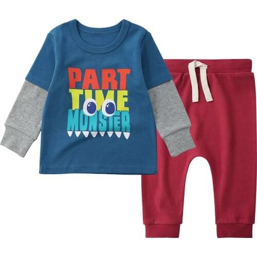 MINIZONE 2pieces set pants and longsleeve for boy cotton