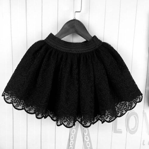 2021 New 3-8 Y Four Seasons Lace Fluffy Short Skirt Girls Gauze Skirt Childrens Skirts Fashion All-Match Girl Short Skirts