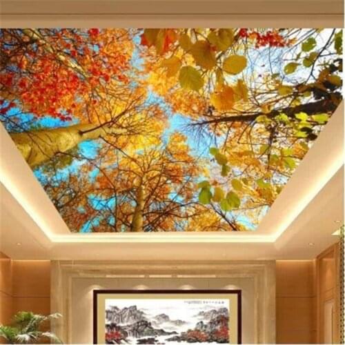 Beibehang 2015photo wallpaper Custom mural Autumn leaves nature landscape sun background wallpaper ceiling 3d mural wallpaper