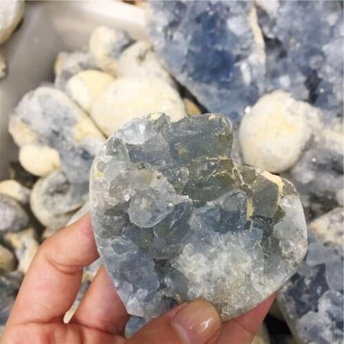 Wholesale Natural Blue Celestite Crystal Geode For Healing Jewelry Making