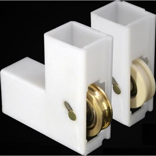 Sliding Door Plastic Steel Screen Window Pulley Aluminum Alloy Brass Wheel Muted Roller Track Hardware