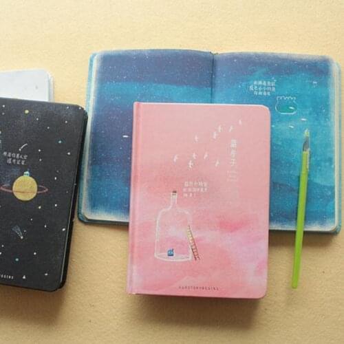 Blue House Color inner page Diary Book Hardcover School Office Notebook Supplies Cute Originality Korea Stationery Gift Notepad