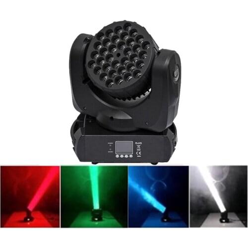 RGBW color mixing wash effects stage lighting DMX control 36x3w LED beam moving head light Professional DJ Disco party lights