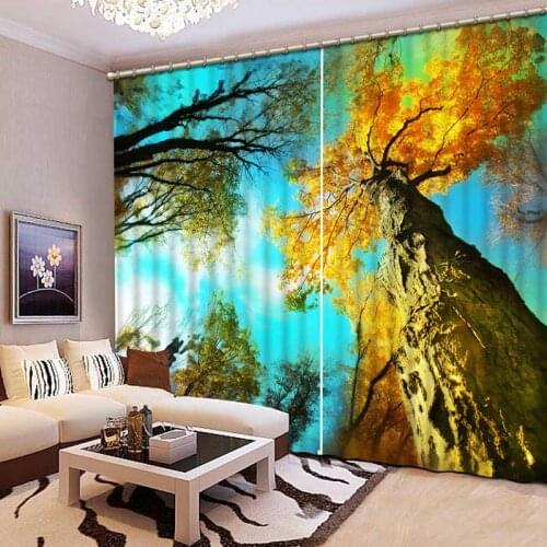 Modern Chinese Luxury 3D Blackout Curtains Lifelike Scenery Man Beast 3D Window Curtains Bedroom Living Room Curtains CL-099