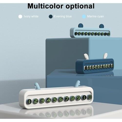 Stylish Parking Station Sign for Car Auto Parts 3D Cartoon Car Temporary Parking Card Hidden Phone Number Board Sticker