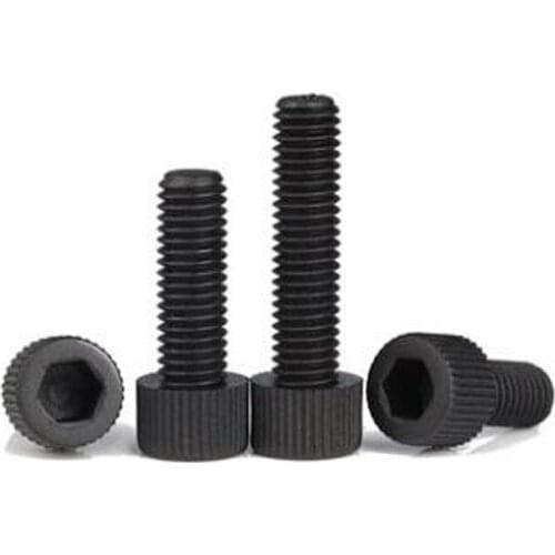 30pcs M8 PA66 Nylon Hexagon Socket Head Screws Insulated Bolt Wear-resistant Black Machine Screw 10mm-50mm Thread Length