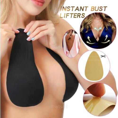 1 Pair Silicone Push Up Invisible Bra Adhesive Nipple Cover Pasties Boob Breast Lift Tape Cache Teton for Instant Bust Lifter
