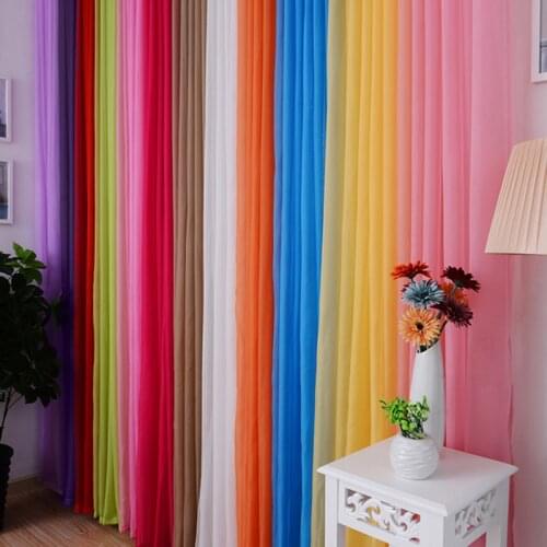 12 Valances Colors Floral Tulle Voile Door Window Curtain for bathroom windows bed room windows 1x2M