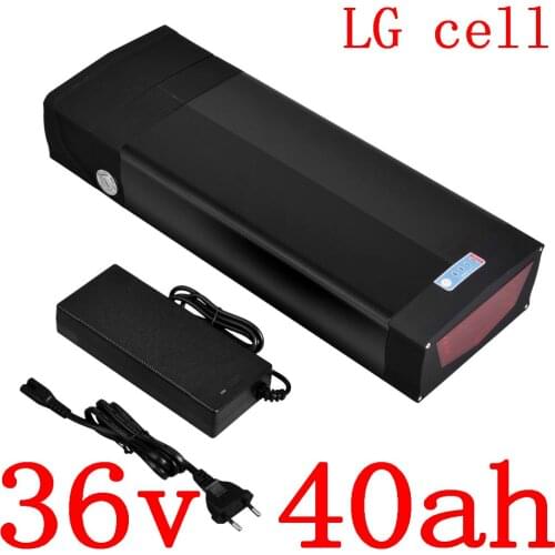 36V 1000W Rear Rack Battery Pack 36V 40AH Electric Bicycle Battery 36V 20AH 30AH 35AH 40AH Lithium ebike battery use LG cell