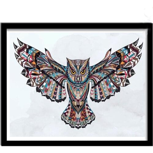 Fly the Wing of the Owl Large 5D Diy Diamond Painting Full SquareRound Rhinestone Embroidery Mosaic Needlework Home Decor