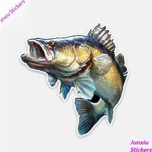 Personality Car Stickers Fish Waterproof PVC Decal Automobiles Motorcycles Boat Kayak Styling Cover Scratches Decor PVC13x12cm
