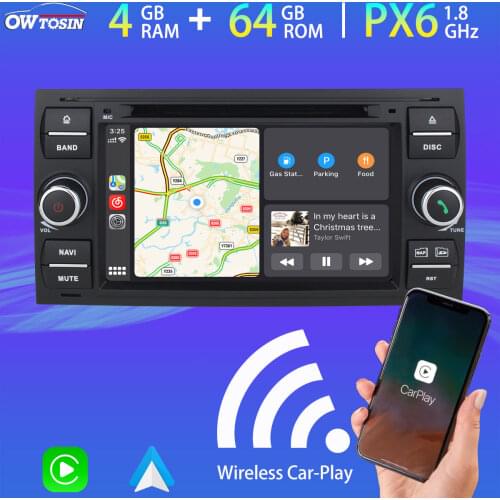 PX6 4G+64G Android 10.0 Car Multimedia Player For Ford Connect Focus Fusion Kuga Transit Connect GPS Radio Carplay Bluetooth 5.0