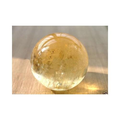 Free shipping free shipping 40mm Natural Citrine Quartz Crystal Sphere Ball Healing Gemstone+Stand