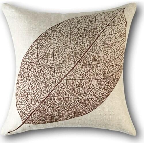 Leaf Texture Cushion Cover Throw Pillow Case for Home Chair Sofa Decoration Square Pillowcases