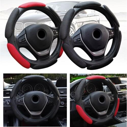 Car Steering Wheel Cover 3D Mesh Breathable Auto Steering-Wheel Protector Car Interior Accessories Dia 38cm For Dropshipping CSV