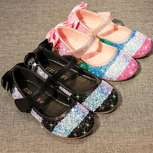 Baby Girls Black Halloween Shoes for Kids Glitter Shoes Flower Girls Shoes Princess Pink Shoes Christmas Party Shoes 2t 3t 4t