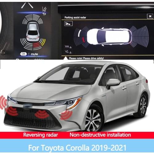 Reversing Blind Spot Front Rear Image Radar Car Sensor Sound Warning Indicator Probe System For Toyota Corolla 2019-2021