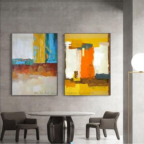 Decorative art handmade oil painting on canvas 2 piece canvas wall art abstract painting modern wall painting living room large