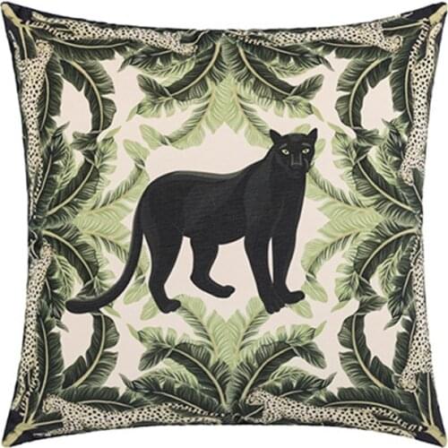 2pcs/set Jungle Style Decorative Pillows Leopard Pillows Suit Animals Cushion Covers Soft Pillowcase for Sofa Bed Car