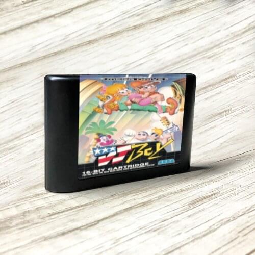 DJ Boy - EUR Label Flashkit MD Electroless Gold PCB Card forSega Genesis Megadrive Video Game Console