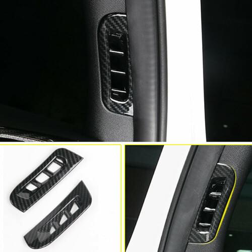 For Jeep Grand Cherokee 2011-2018 Carbon Fiber A Pillar Air Vent Outlet Cover Trim
