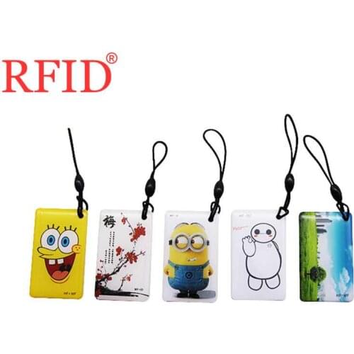 Dual Chip Frequency 125khz T5577 Rewritable Writable Token Tags + 13.56MHZ UID S50 Changeable Rewritable Keychain Access Control