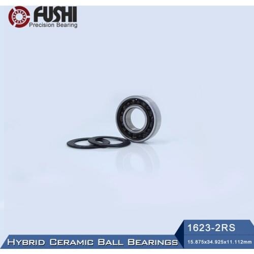1623 Hybrid Ceramic Bearing 15.875*34.925*11.112 mm ( 1 PC) Industry Motor Spindle 1623HC Hybrids Si3N4 Ball Bearings 3NC 1623RS