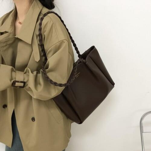 HISUELY Womens Tote Bags 2021 High Quality Lady Shoulder Bag High Quality PU Leather Handbags Large Capacity Shopper Bag Q1